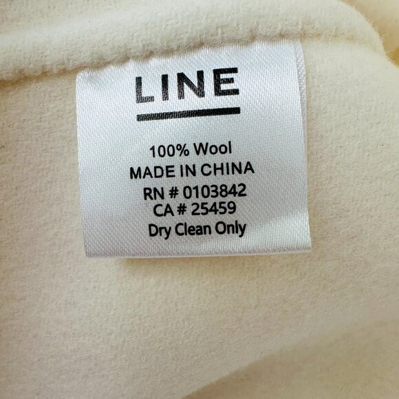 Line "Meghan" Coat - Ivory Wool Wrap Peacoat - Size M - Picture 10 of 12